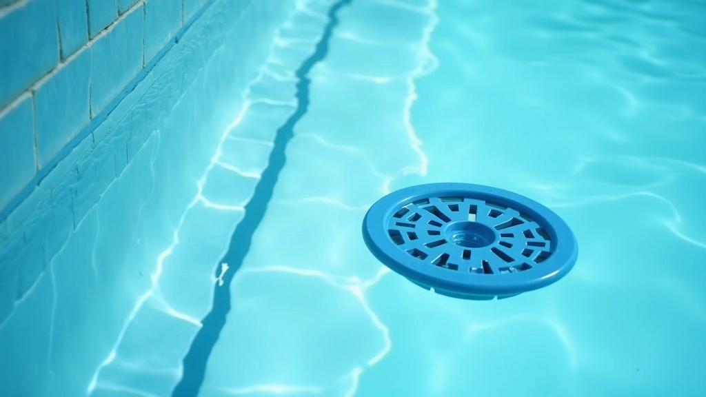Waterline mark below current pool level showing signs of a possible leak versus evaporation