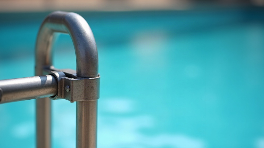 Self-closing gate latch on a pool safety fence used to make a pool safer for young children