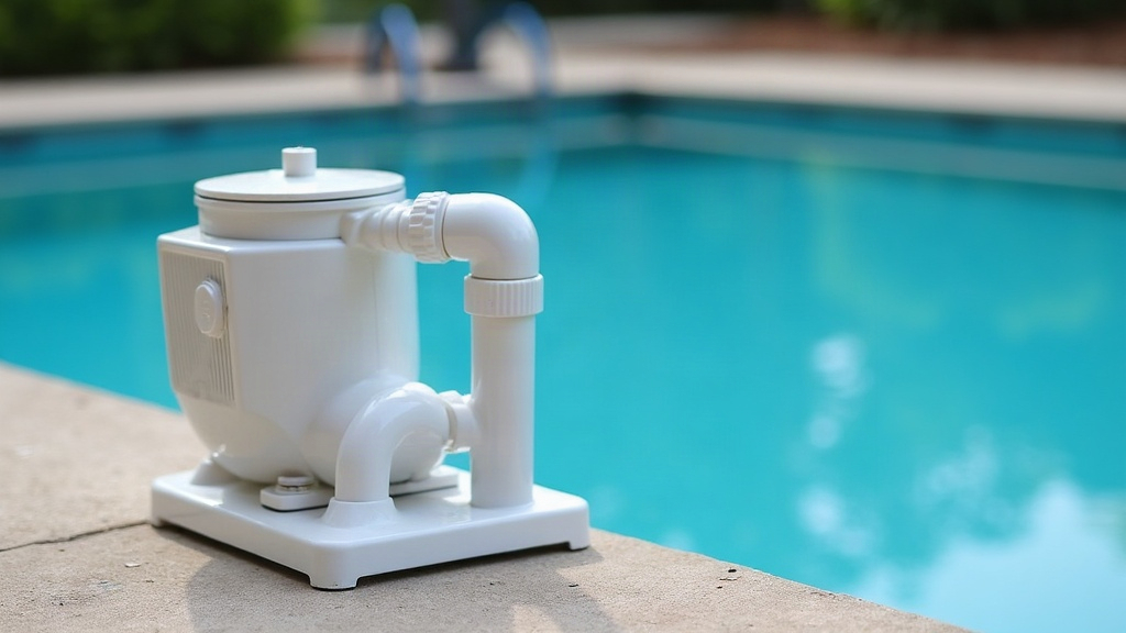 Pool equipment pad with pump filter and heater illustrating a major cost factor in pool installation