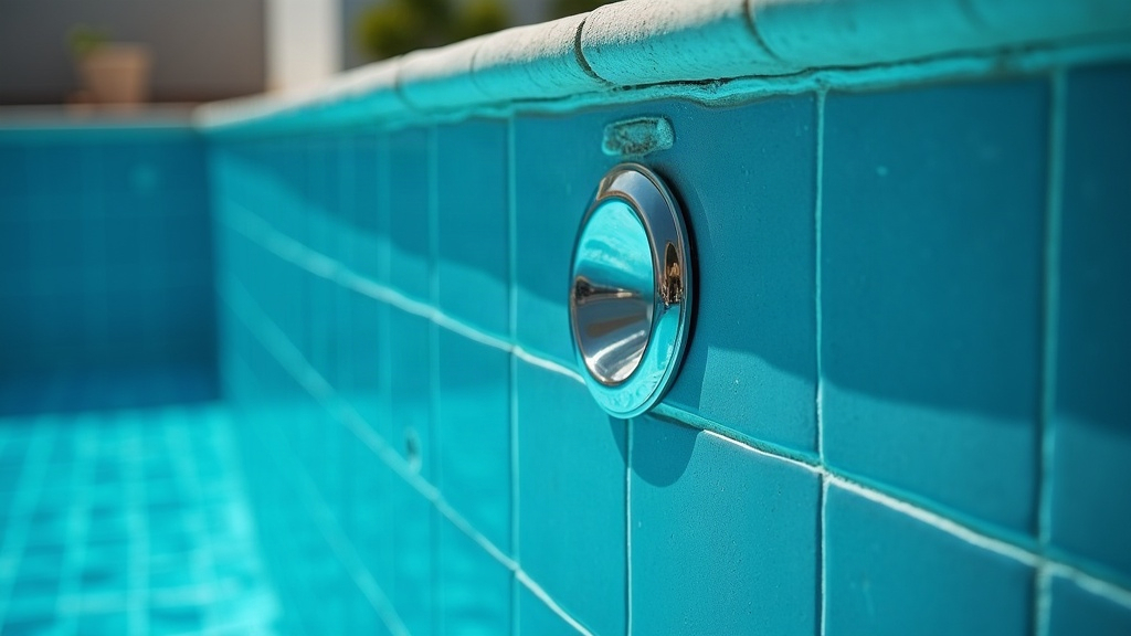 Underwater pool light fixture illustrating electrical hazards around a pool near the waterline
