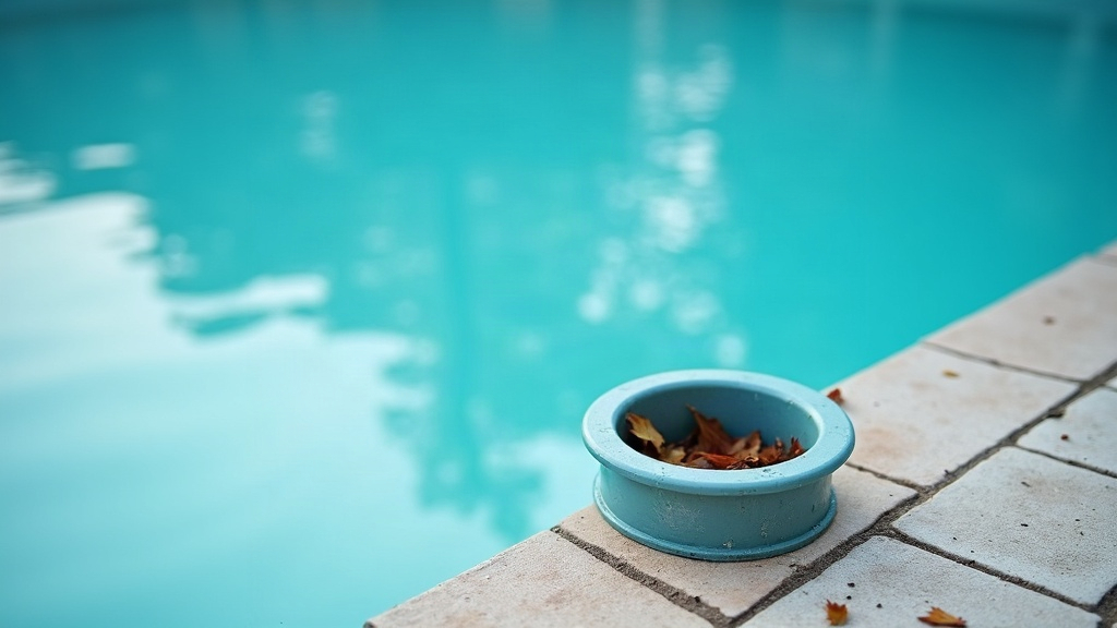Clogged skimmer basket that can cause a pool pump to lose prime