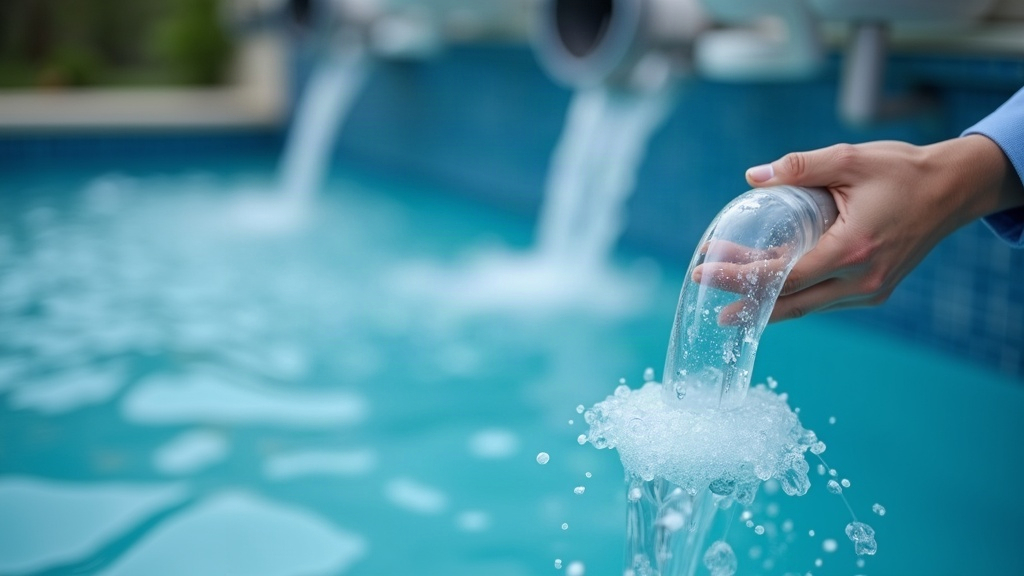 Sight glass showing dirty water leaving a pool filter during backwashing