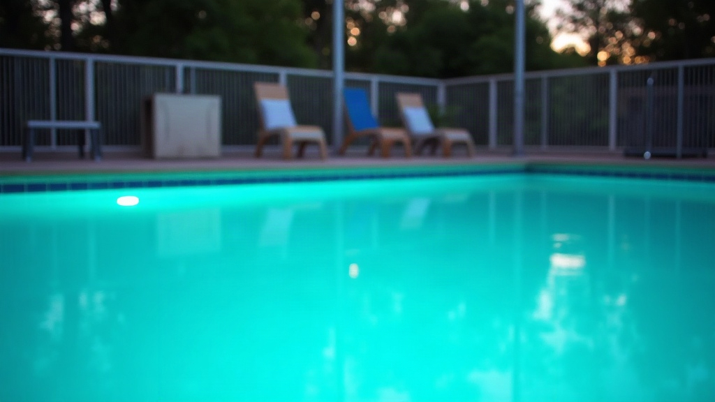 Pool safety fence and gate beside a calm pool surface, illustrating layered pool safety