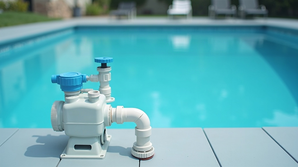 Pool equipment pad plumbing with elbows and valves that add to total pump head