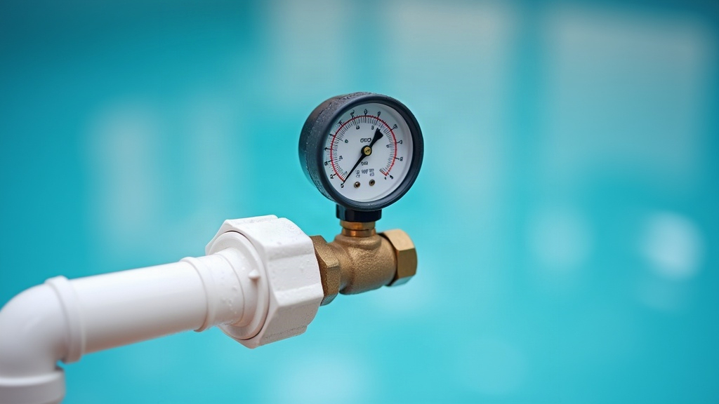 Pressure gauge and valves that help control a pool's turnover rate