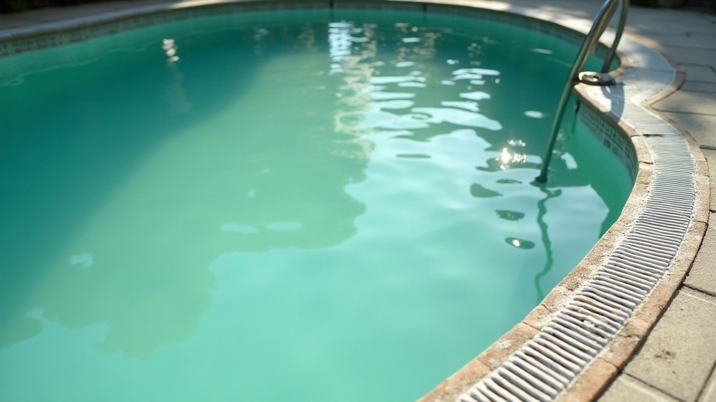 Green cloudy pool water right after opening for the season