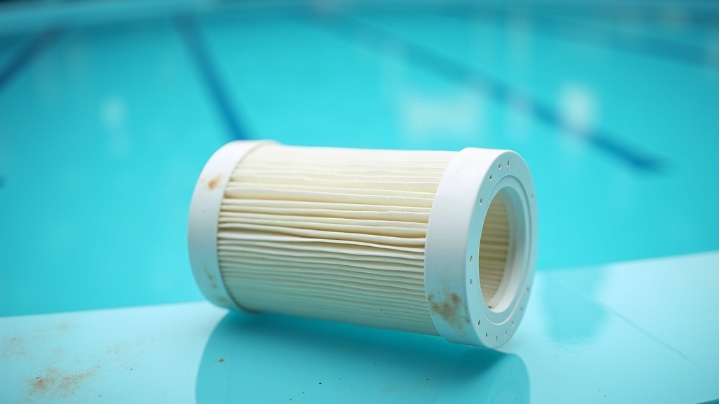 Dirty pool filter cartridge that can contribute to cloudy pool water